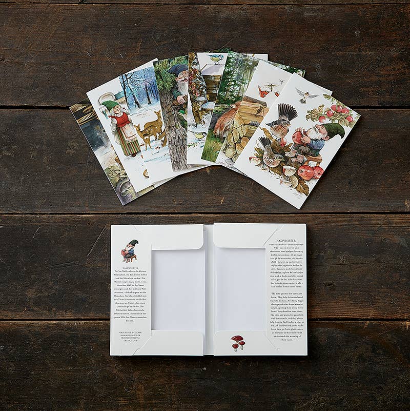 Cardfolder Forrest Gnomes - 8 forskellige julekort - MoodTiles