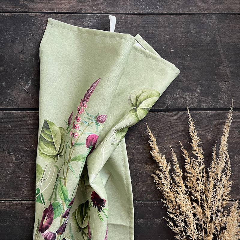 Blossom Garden 100% økologisk bomulds viskestykke - fremstillet i Europa - MoodTiles