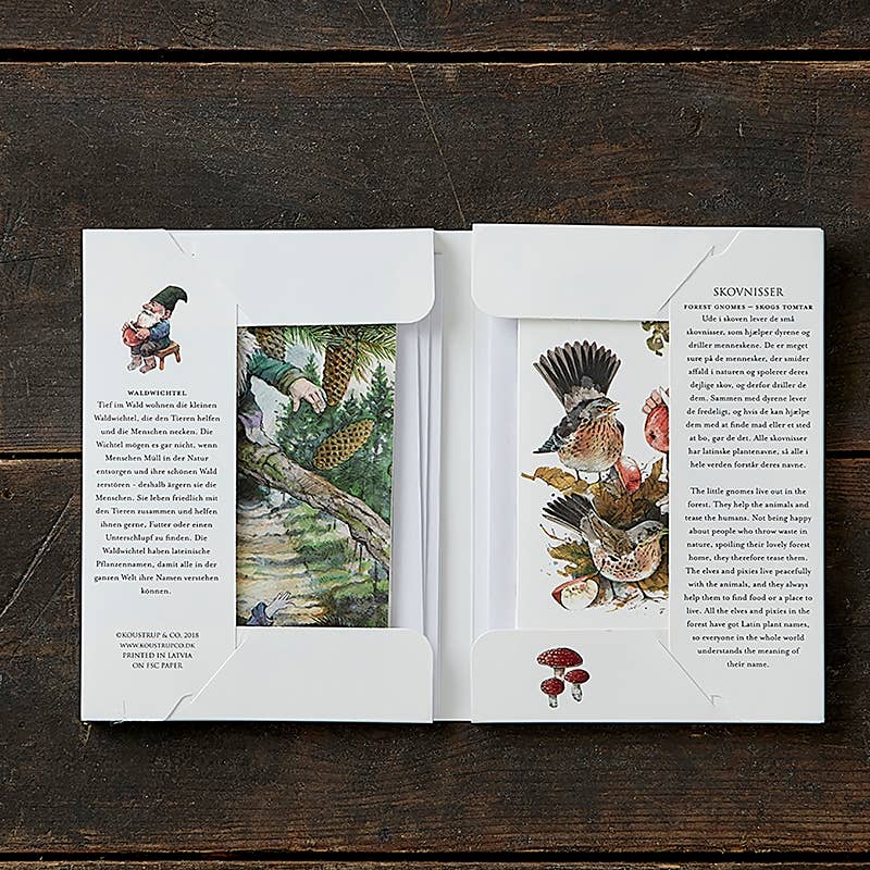Cardfolder Forrest Gnomes - 8 forskellige julekort - MoodTiles