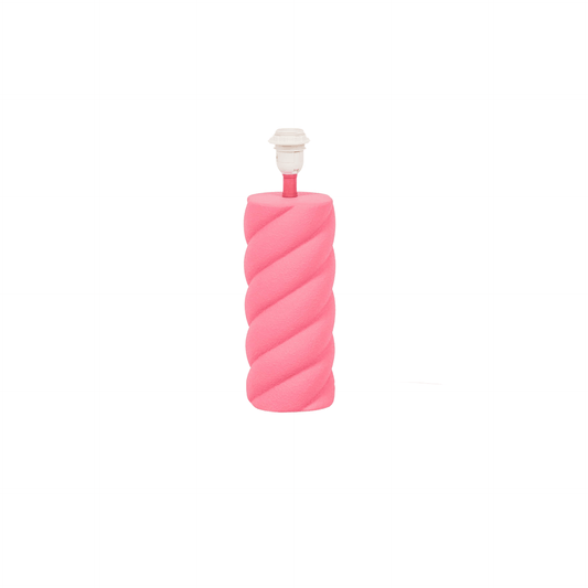 Housevitamin Twisted Candy Bordlampe - Keramik - Neon Pink - MoodTiles