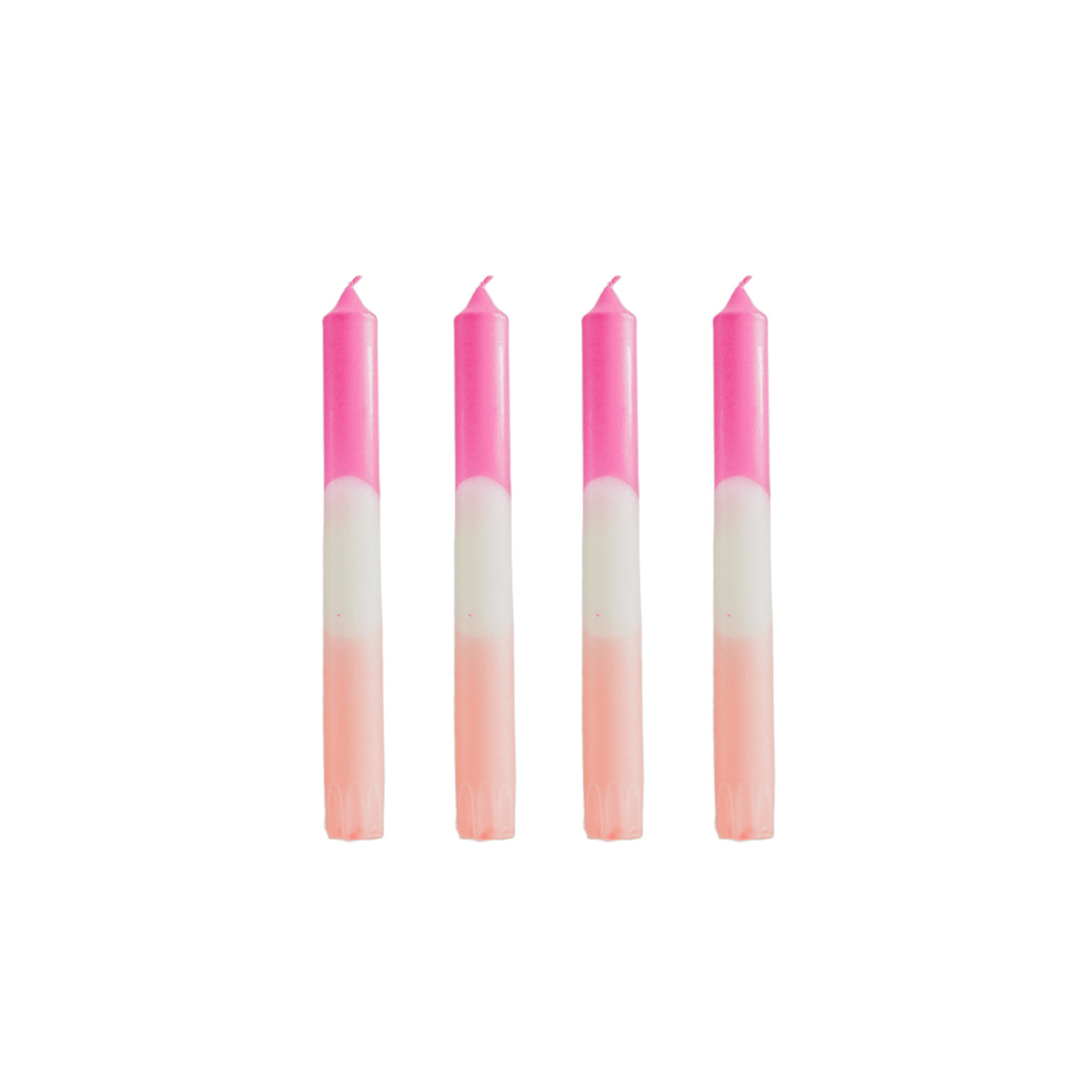 Keglelys - Dipdye - Voks - Pink/Hvid/Pink - S4 - MoodTiles