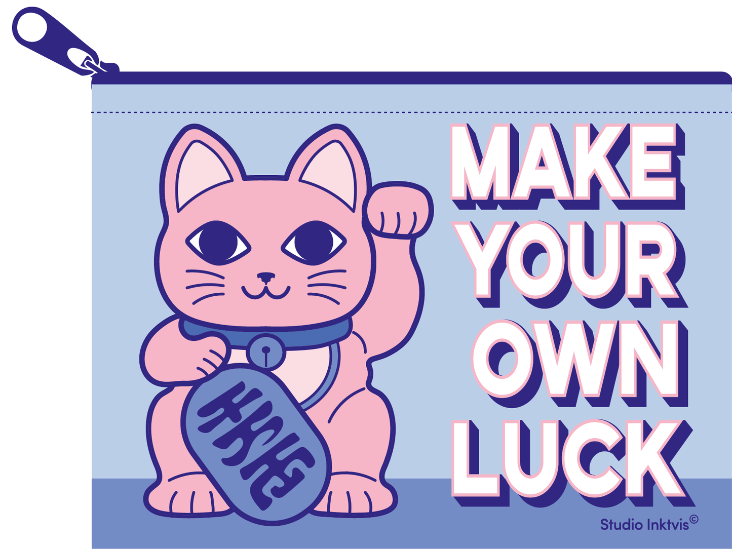 Mini pung Maneki Neko skab din egen lykke genbrugsplast - MoodTiles