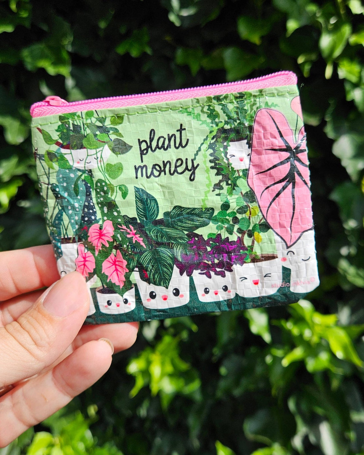 Mini pung Møntpung Plant penge genbrugsplast - MoodTiles
