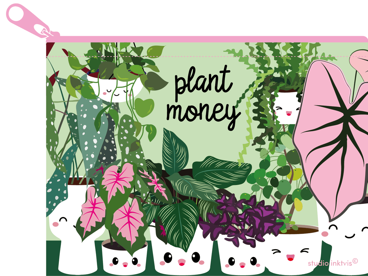 Mini pung Møntpung Plant penge genbrugsplast - MoodTiles