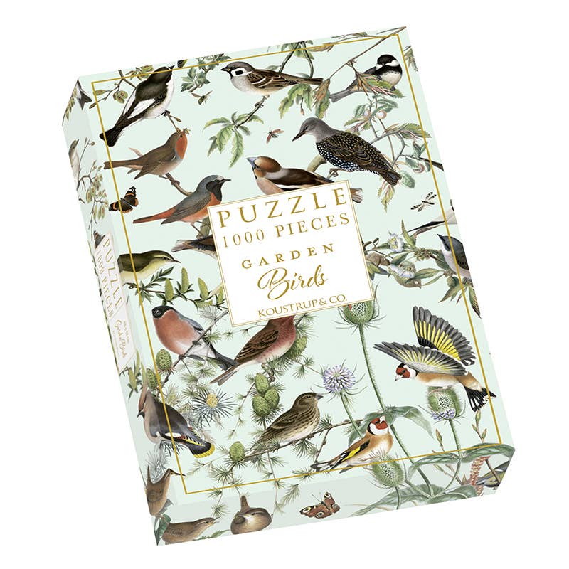 Puslespil Havefugle 1000 brikker. Fremstillet i Europa - MoodTiles