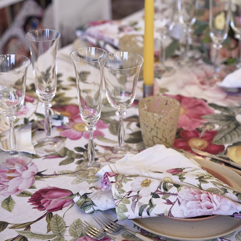 Rose Flower Garden rund serveringsbakke Ø38 - fremstillet i Europa - MoodTiles