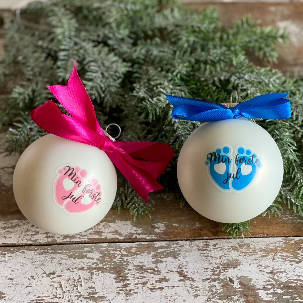 Julekugle - Min første jul - med navn og dato